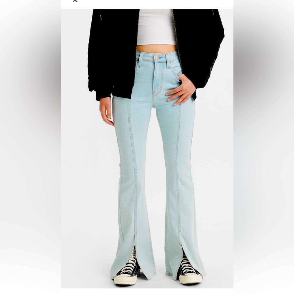726 HIGH RISE FLARE SPLIT HEM WOMEN'S JEANS W27 L34